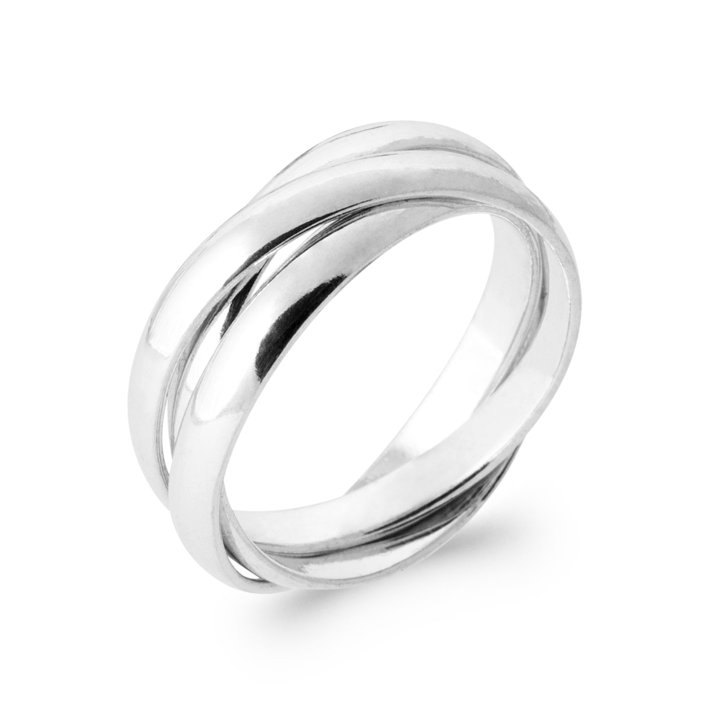 Line - Intertwined Silver Ring