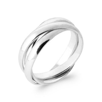 Line - Intertwined Silver Ring