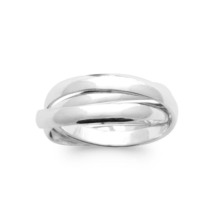 Line - Intertwined Silver Ring