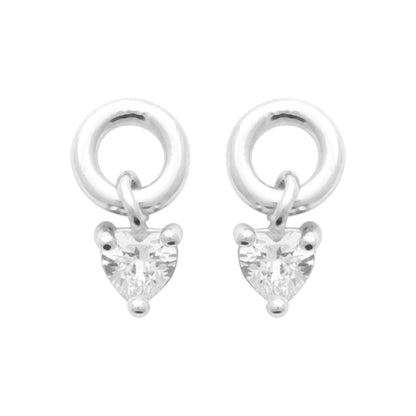 Aphrodite - Boucles d’oreilles cœur en Argent - Yasmeen Jewelry