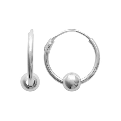 Line - Silver Hoop Earrings