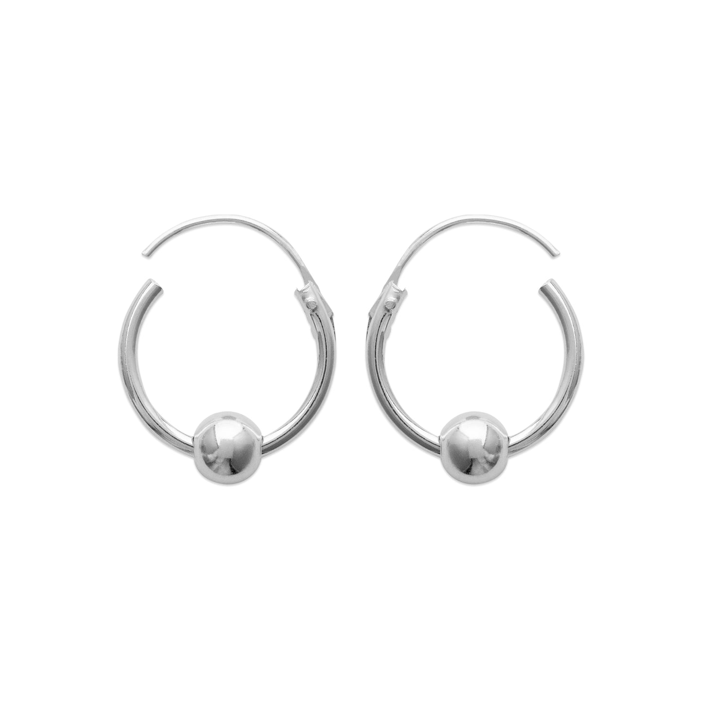 Line - Silver Hoop Earrings