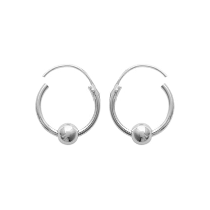 Line - Silver Hoop Earrings