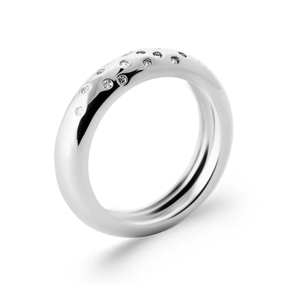 Line - Intertwined Silver Ring