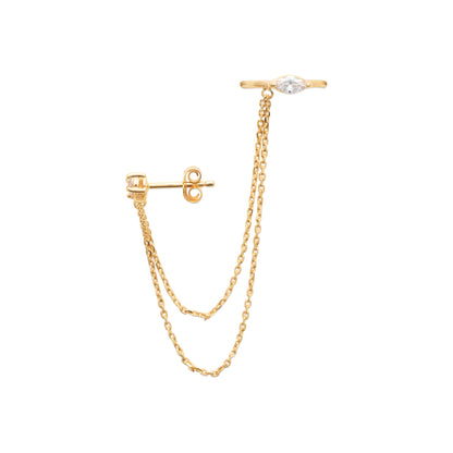 Tiara - Boucle d'oreilles en Plaqué Or - Yasmeen Jewelry
