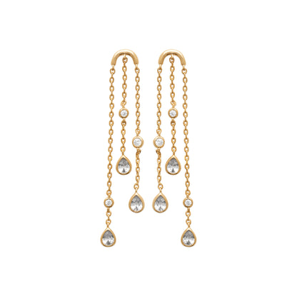Les Gouttes d'or - Boucles d'oreilles en Plaqué Or - Yasmeen Jewelry