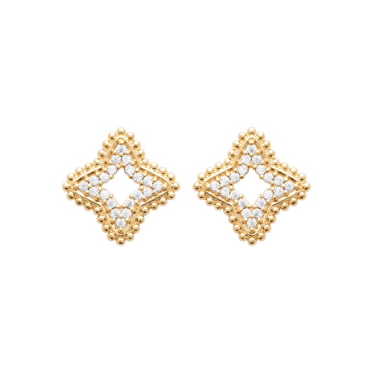 Nejma - Boucles d'oreilles puces en Plaqué Or - Yasmeen Jewelry