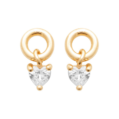 Aphrodite - Boucles d’oreilles cœur en Plaqué or - Yasmeen Jewelry