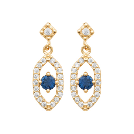 Nazar - Boucles d'oreilles en Plaqué Or - Yasmeen Jewelry
