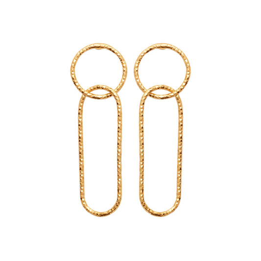 Amor - Gold Plated Heart Earrings