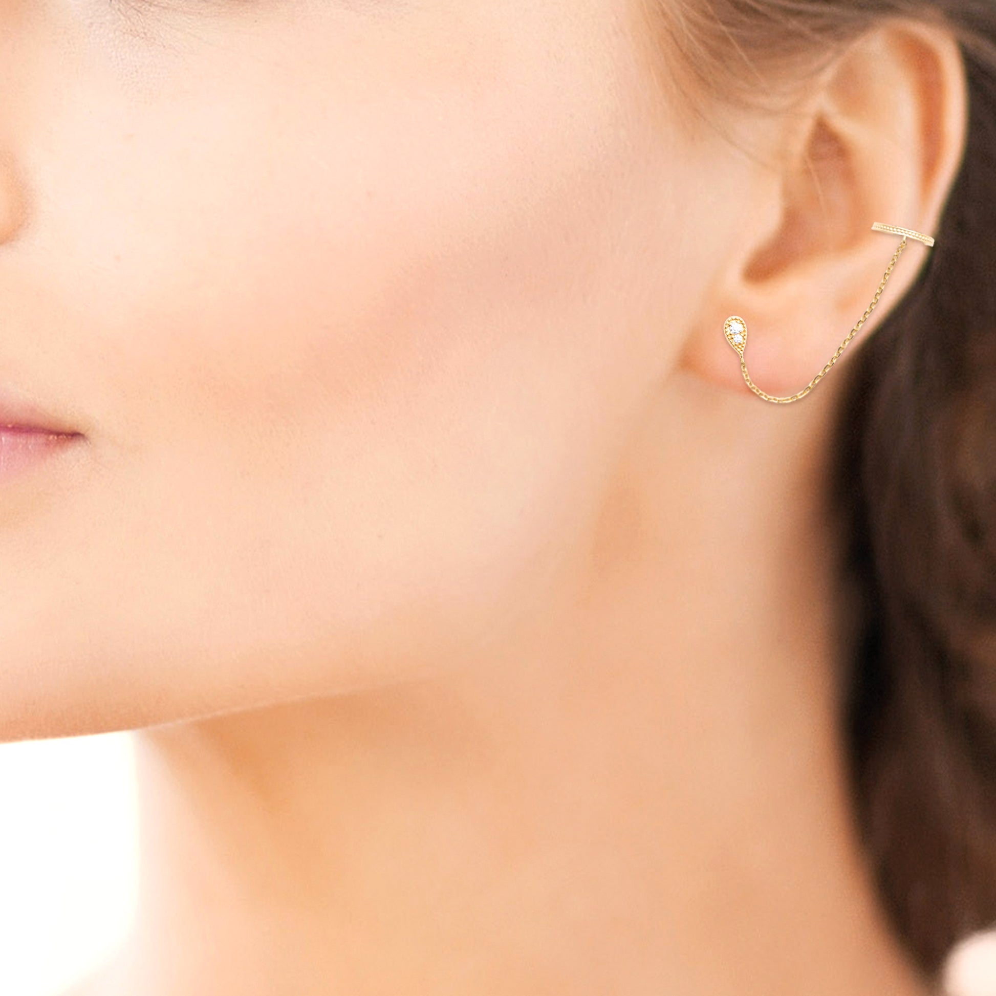 Goutte d'Or - Boucles d'oreilles en Plaqué Or - Yasmeen Jewelry