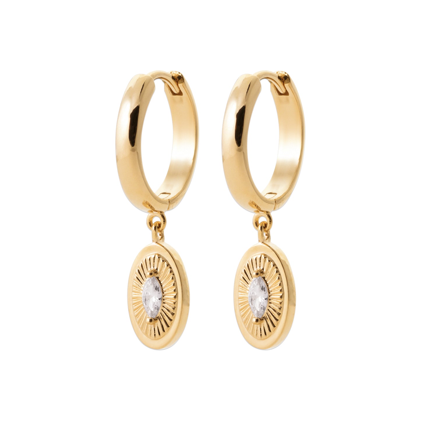 Narcisse - Boucles d'oreilles en Plaqué Or - Yasmeen Jewelry