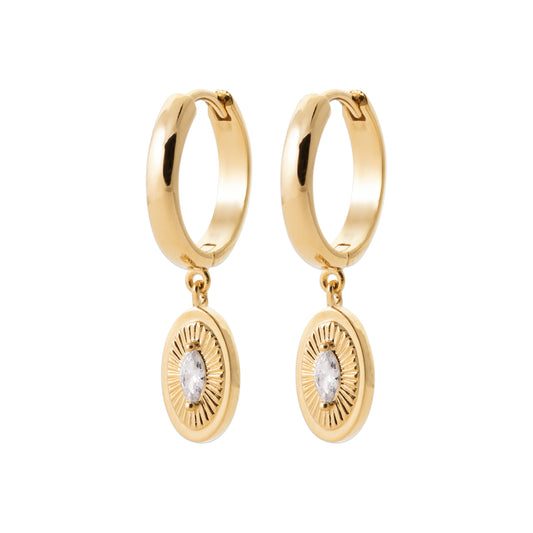 Narcisse - Boucles d'oreilles en Plaqué Or - Yasmeen Jewelry
