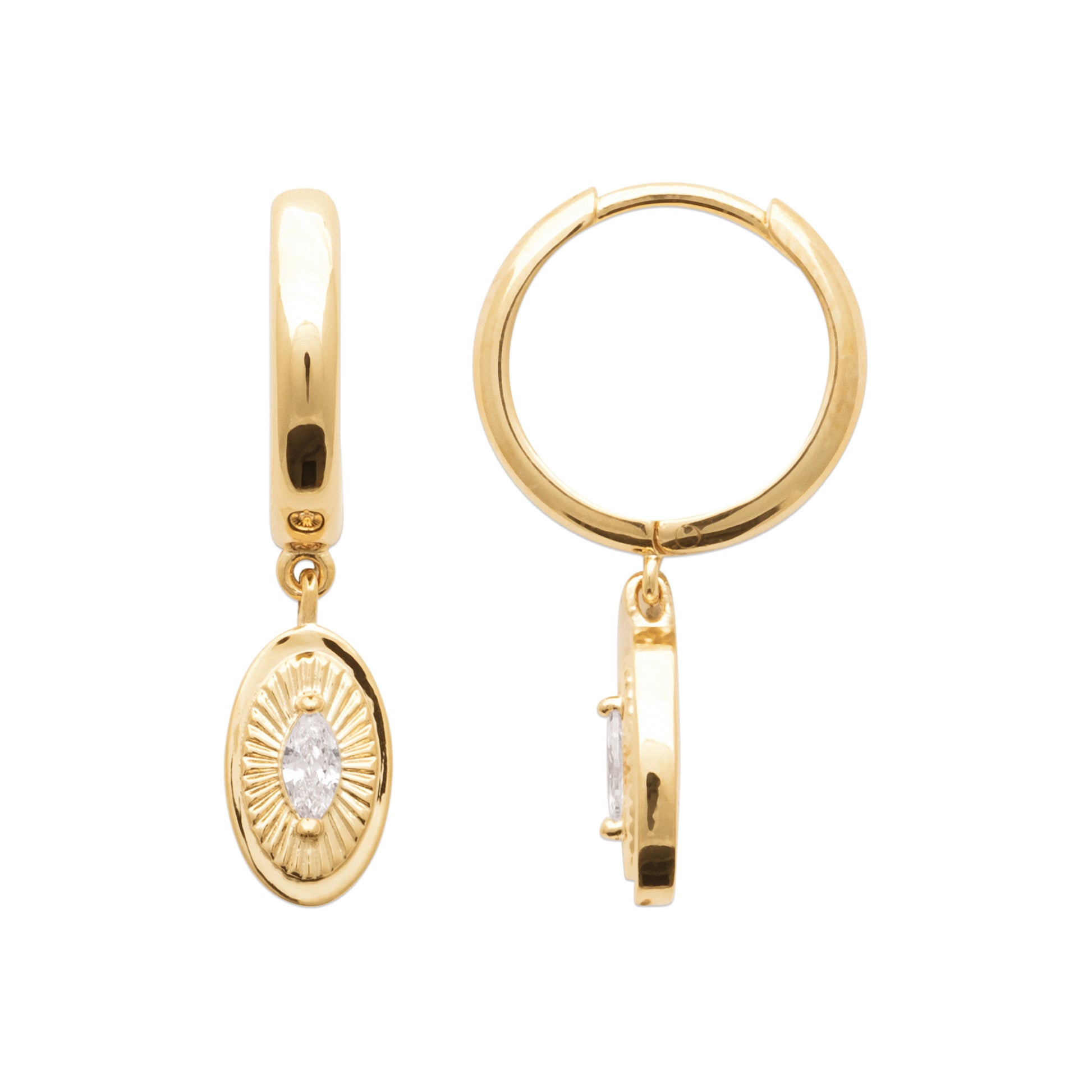 Narcisse - Boucles d'oreilles en Plaqué Or - Yasmeen Jewelry