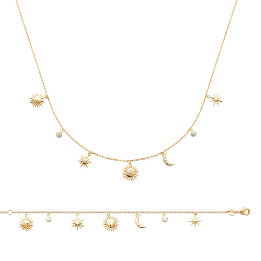 Cosmos - Bracelet en Plaqué Or - Yasmeen Jewelry