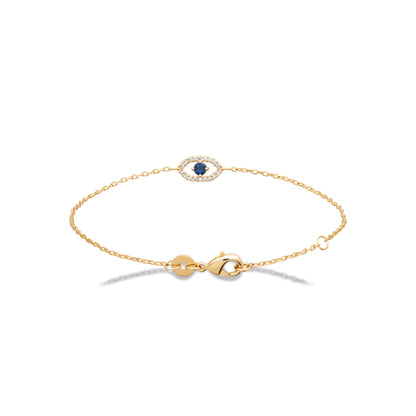 Nazar - Bracelet en Plaqué Or et pierre bleue - Yasmeen Jewelry