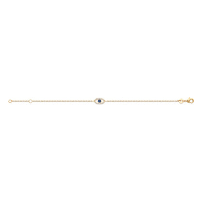 Nazar - Bracelet en Plaqué Or et pierre bleue - Yasmeen Jewelry