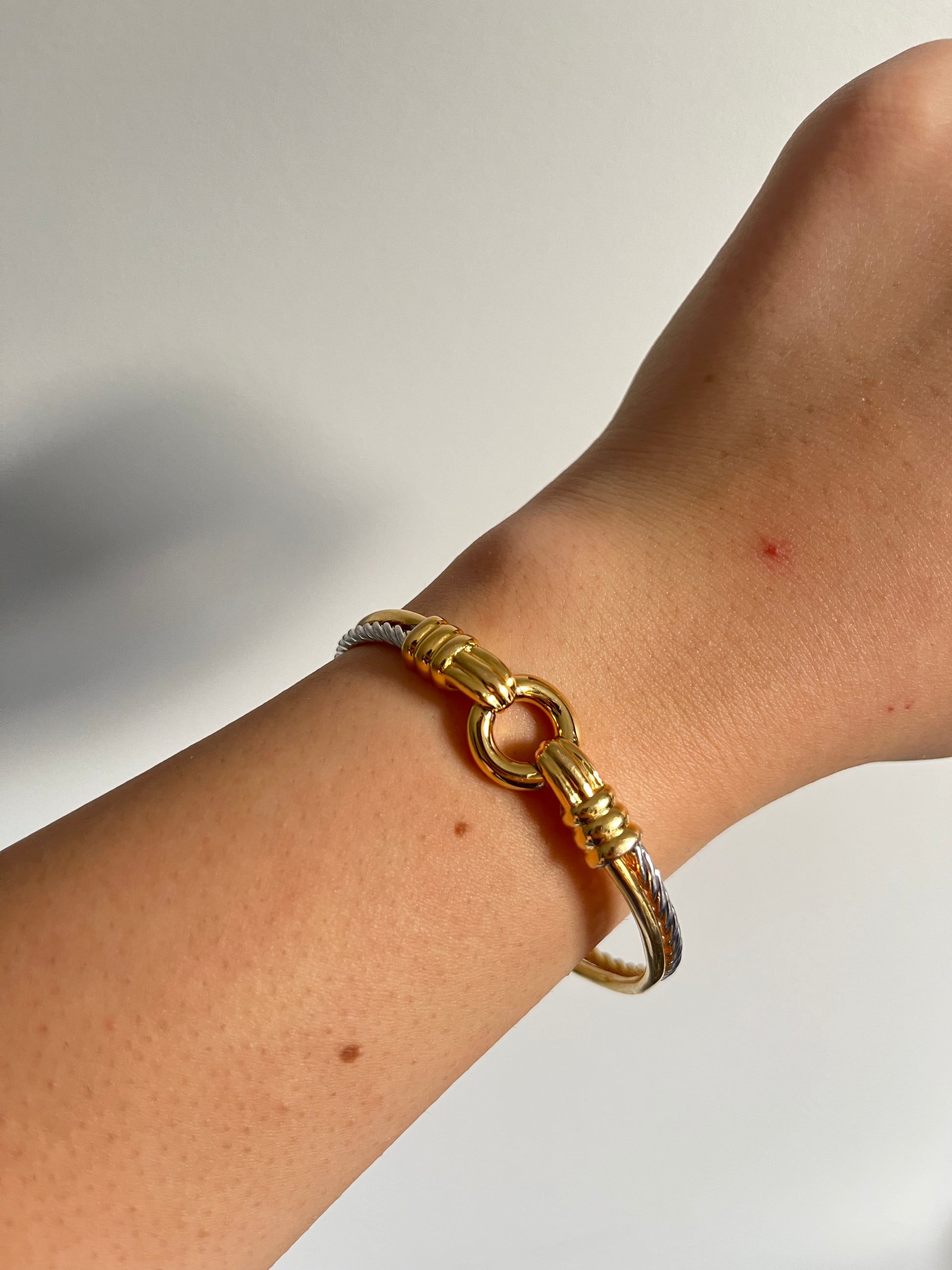 Line - Bracelet bicolore en Plaqué Or - Yasmeen Jewelry