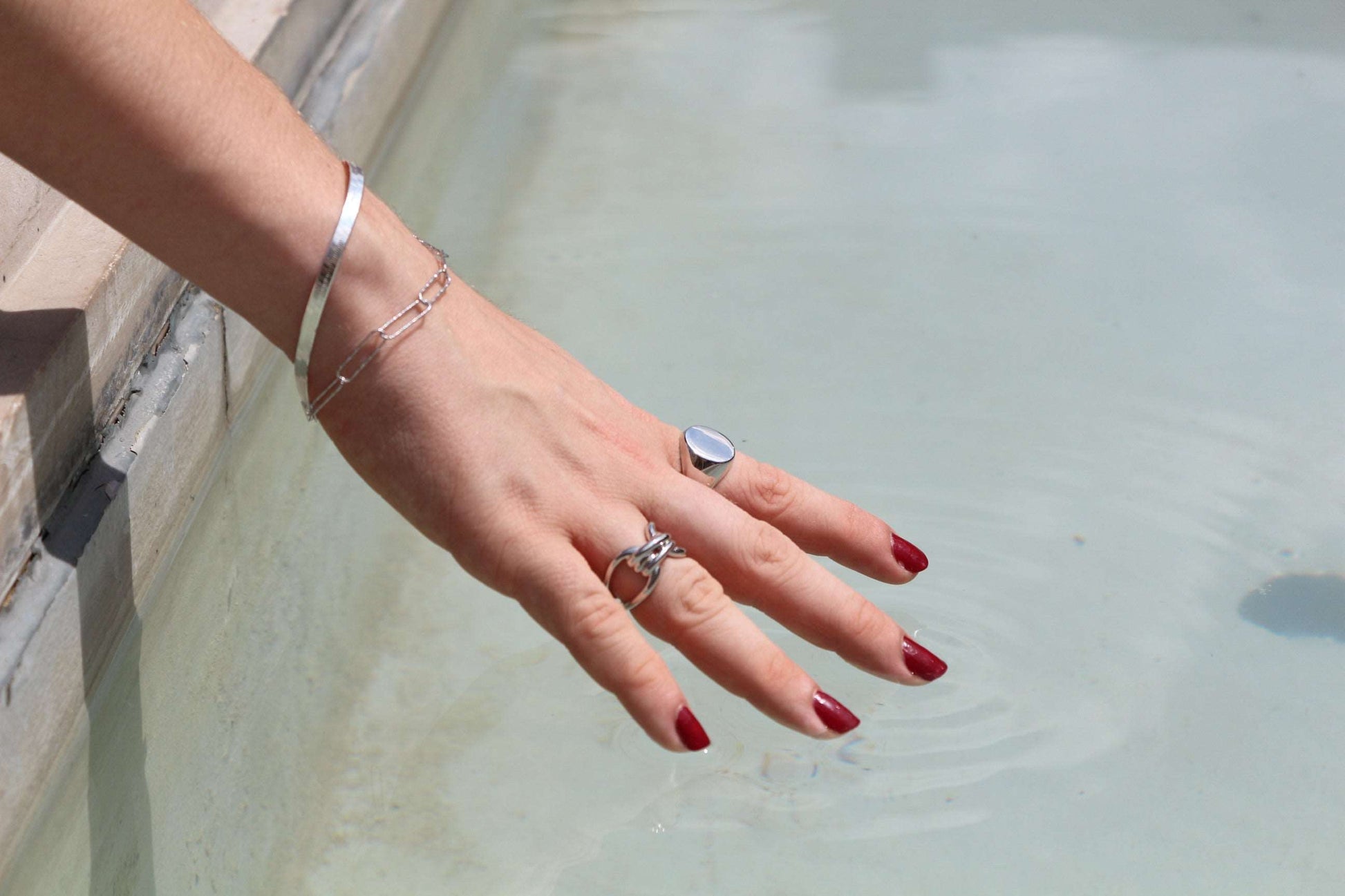 Elie - Bracelet miroir en Argent - Yasmeen Jewelry
