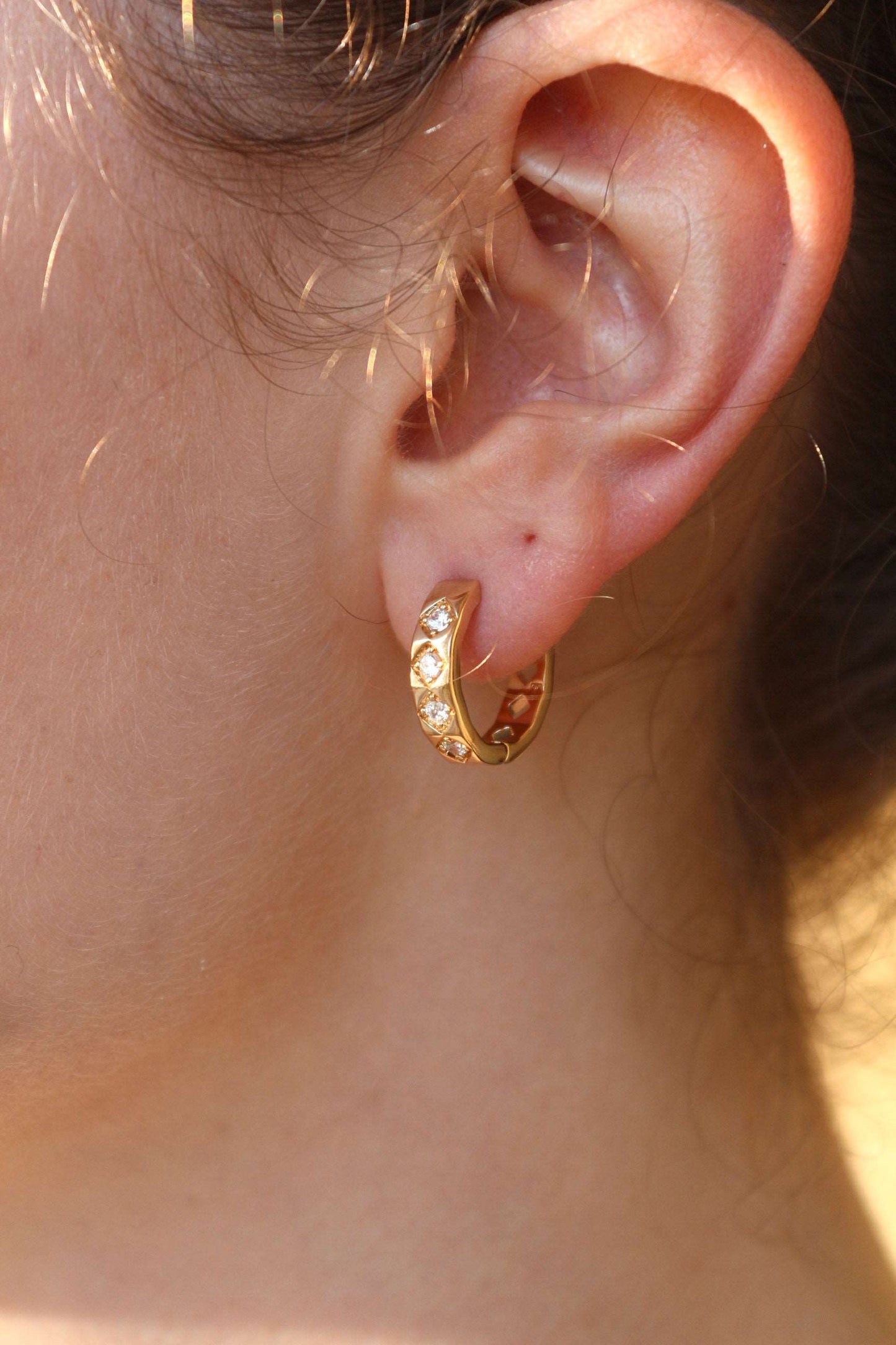 Esmé - Boucles d'oreilles en Plaqué Or - Yasmeen Jewelry
